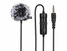Mikrofón s klipom PULUZ 3,5 mm Jack 6 m