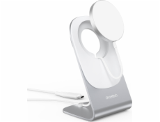 Bezdrôtová nabíjačka Choetech T518-F+H046 s držiakom, 15W (biela)