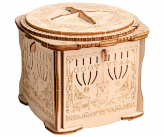 EscapeWelt 3D Dřevěná skládačka Secret Lock Box složená