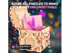 EscapeWelt 3D Dřevěná skládačka Secret Treasure Box složená