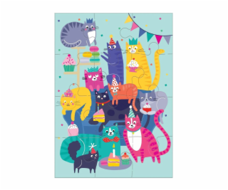 Mudpuppy Puzzle s přáním Kočičí party 12 dílků