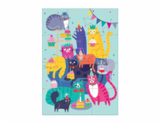 Mudpuppy Puzzle s přáním Kočičí party 12 dílků