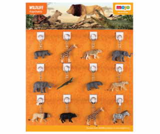 Mojo Displej 36 ks přívěsků na klíče - Zvířátka ze zoo