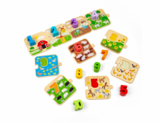 Bigjigs Toys Puzzle s obrázky a čísly