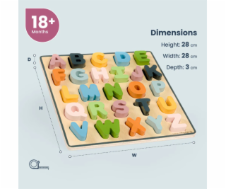 Bigjigs Toys Dřevěné puzzle velká písmena - ABC