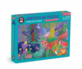 Mudpuppy Puzzle s lentikulárním efektem Les ve dne, v noc...