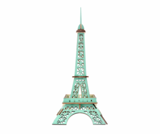 Woodcraft Dřevěné 3D puzzle Eiffelova věž tyrkysová
