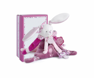 Doudou Dárková sada - Hračka s úchytem na dudlík králíček...