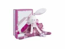 Doudou Dárková sada - Hračka s úchytem na dudlík králíček 17 cm