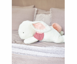 Doudou Plyšový králík s tmavě růžovou bambulkou 80 cm