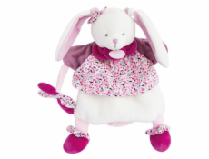Doudou Plyšový maňásek zajíček růžový 28 cm
