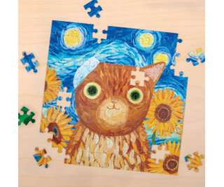 Mudpuppy Puzzle Vincent van Gogh umělecké kočky v plechov...