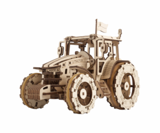 Ugears 3D dřevěné mechanické puzzle Traktor vítězí