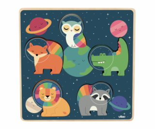 Vilac Vkládací puzzle Zvířecí astronauti
