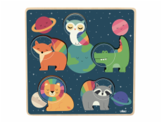 Vilac Vkládací puzzle Zvířecí astronauti