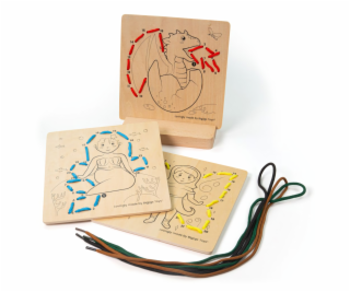 Bigjigs Toys Provlékání podle čísel Pohádky