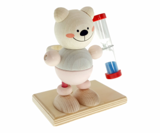 Hess Stojánek s přesýpacími hodinami medvídek růžový