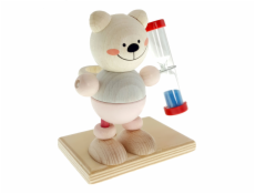 Hess Stojánek s přesýpacími hodinami medvídek růžový