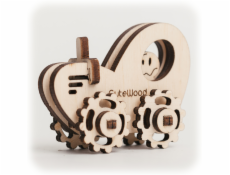 CuteWood Dřevěné 3D puzzle Traktor