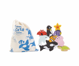 Le Toy Van Petilou Skládací věž Oceán 9 ks