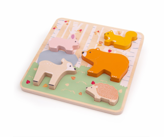 Bigjigs Baby Dřevěné puzzle Woodland