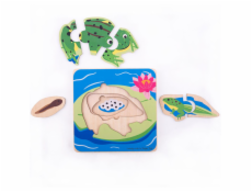 Bigjigs Toys Vkládací puzzle životní cykly žáby