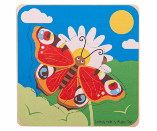 Bigjigs Toys Vkládací puzzle životní cykly motýla