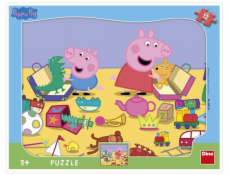 Dino Puzzle Peppa Pig si hraje - tvary 12 dílků