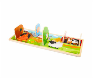 Bigjigs Toys Senzorické puzzle farma
