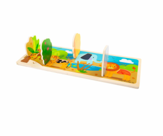 Bigjigs Toys Senzorické puzzle džungle