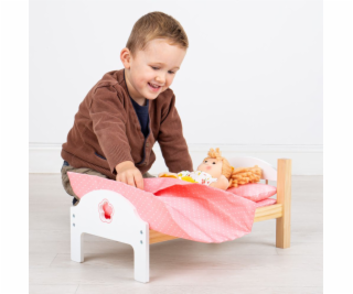 Bigjigs Toys Dřevěná postýlka pro panenky