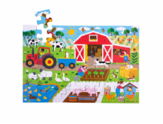 Bigjigs Toys Podlahové puzzle Farma 48 dílků