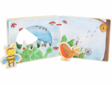 small foot Dřevěná obrázková knížka s včelkou