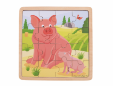 Bigjigs Toys puzzle - Prasátko se selátkem