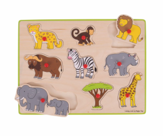 Bigjigs Toys Vkládací puzzle safari