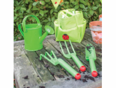 Bigjigs Toys Zahradní set nářadí plastový zelený 3ks