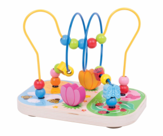 Bigjigs Baby Dřevěný motorický labyrint louka