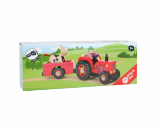small foot Dřevěný farmářský tahací traktor