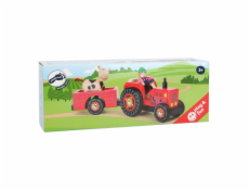 small foot Dřevěný farmářský tahací traktor