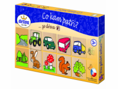 Detoa Dřevěné puzzle Co kam patří