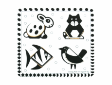 Bigjigs Toys Dřevěné vkládací puzzle černobílé tvary 2