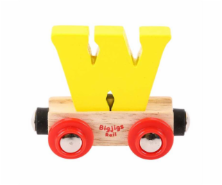 Bigjigs Rail Vagónek dřevěné vláčkodráhy - Písmeno W