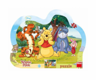 Dino Papírové puzzle schovávaná s medvídkem PÚ 25 dílků