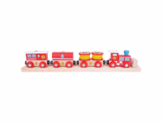Bigjigs Rail Hasičský vlak + 3 koleje