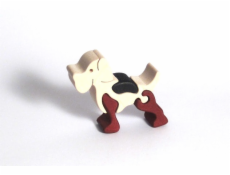 Fauna Dřevěné vkládací puzzle z masivu malý pejsek