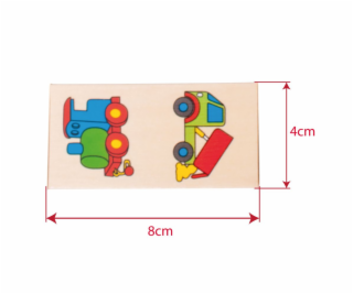 Bigjigs Toys Dřevěné domino dopravní prostředky