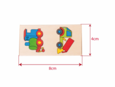Bigjigs Toys Dřevěné domino dopravní prostředky
