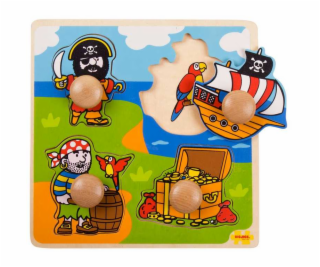 Bigjigs Toys Vkládací puzzle piráti