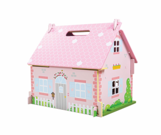 Bigjigs Toys Přenosný dřevěný domeček pro panenky