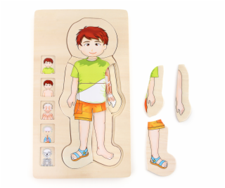 small foot Dřevěné hračky puzzle anatomie Tim